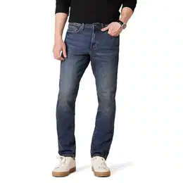 Herren Jeans aus Komfortablem Stretch, Schmale Passform (Früher Goodthreads), Mittelblau, 32W / 32L