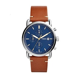 Herren Analog Quarz Uhr mit Leder Armband FS5401