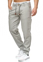 Indicode Veneto Herren Stoffhose Lt Grey