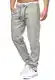 Indicode Herren Veneto Stoffhose aus 55% Leinen & 45% Baumwolle m. 4 Taschen   Lange sportliche Regular Fit Hose Moderne Baumwollhose Leinenhose Bequeme Freizeithose f. Männer Lt Grey M