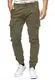 Indicode Herren August Cargohose aus Baumwolle mit 6 Taschen   Cargo Chino Hose f. Männer Army S