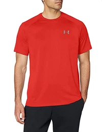 Herren Tech 2.0 Shortsleeve atmungsaktives Sportshirt, Rot (Red / Graphite), M