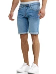 Indicode Herren Caden Jeans Shorts mit 5 Taschen Blue