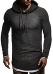 Leif Nelson Herren Kapuzenpullover LN8120 weiß/schwarz/anthrazit