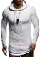 Leif Nelson Herren Kapuzenpullover Slim Fit Baumwolle-Anteil Moderner weißer Herren Hoodie-Sweatshirt-Pulli Langarm Herren schwarzer Pullover-Shirt mit Kapuze LN8120 Grau Medium