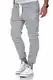 Amaci&Sons Herren Jogginghose Sporthose Sweatpants Jogger Trainingshose 20002 Hellgrau M