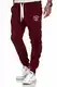 Amaci&Sons Herren Jogginghose Sporthose Sweatpants Jogger Trainingshose 20002 Bordeaux M