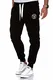 Amaci&Sons Herren Jogginghose Sporthose Sweatpants Jogger Trainingshose 20002 Schwarz M