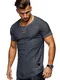 MT Styles Herren Oversize T-Shirt Biker Sweatshirt MT-7101 [Dunkelgrau, M]
