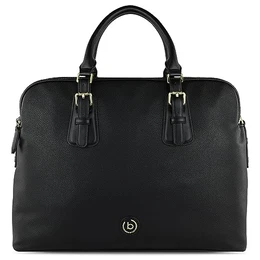 Passione Aktentasche Damen aus Kunstleder mit Laptopfach – Businesstasche Damen Laptoptasche – Bürotasche Lehrertasche in Schwarz
