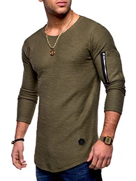 MT Styles Herren Oversize Sweatshirt Pullover Hoodie MT-7310 [Khaki, M]