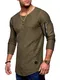 MT Styles Herren Oversize Sweatshirt Pullover Hoodie MT-7310 [Khaki, M]