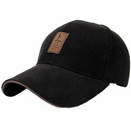 Freizeit Sport Tailliert Mütze für Herren Einstellbar Golf Baseball Cap Sonne Jagd Zubehör - Schwarz