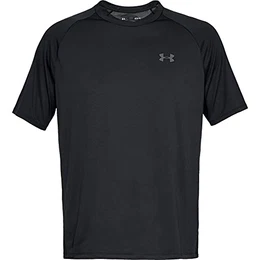 Tech 2.0 Shortsleeve, atmungsaktives Sportshirt, kurzärmliges und schnelltrocknendes Trainingsshirt mit loser Passform Herren, Schwarz (Black / Graphite) , M