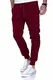 Amaci&Sons Herren Jogginghose Sporthose Sweatpants Jogger Trainingshose 20001 Bordeaux M