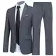 Allthemen Anzug Herren Anzüge Slim Fit 2 Teilig für Business Herrenanzug Sakko Hose Grau M