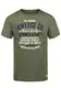 Blend Vadim Herren T-Shirt Kurzarm Shirt mit Print und Rundhalsausschnitt, Größe:M, Farbe:Dusty Olive Green (77203)