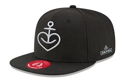 ASTRA Snapback Cap Herzanker in Schwarz, Mütze für Damen & Herren, St. Pauli auf dem Kopf, Basecap mit Herzanker-Logo in Weiß, Bier zum Anziehen