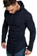 Amaci&Sons Herren Oversize Muscleshirt Hoodie Pullover Sweatshirt 4029 Navyblau L