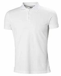 Herren Crew Polo, Weiß, 3XL