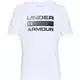 Under Armour UA TEAM ISSUE WORDMARK, atmungsaktives Sportshirt, kurzärmliges und komfortables Funktionsshirt mit loser Passform Herren, Weiß (White / Black) , M