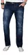 A. Salvarini Designer Herren Jeans Hose Jeanshose Regular Comfort gerades Bein, 32W / 32L, Dunkelblau