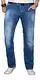 A. Salvarini Designer Herren Jeans Hose Jeanshose Regular Comfort gerades Bein [AS-063 - W32 L32]