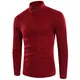 HY-Sweater Herren Stehkragen Pullover, minimalistisch-sau TIPP für Freizeitaktivitäten, Wein rot, XL