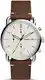 Fossil Commuter uhr für Herren, Chronographenwerk mit Edelstahl- oder Lederarmband, Grau, 42MM