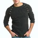 WL-Sweater Langarm Knit Pullover Männer abnehmen Stricken Pullover wild Pullover Freizeitaktivitäten Suite Kopf, Dunkles Grau, XL