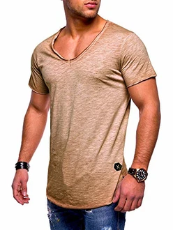 Rello & Reese Herren T-Shirt Kurzarm Basic Oversize V-Neck MT-7102 Rello & Reese Herren T-Shirt Kurzarm Basic Oversize V-Neck MT-7102