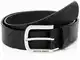 Herren Jack & Jones Ledergürtel JACHARRY Belt Leder Optik Gürtel mit Logo Metall Schnalle, Farben:Schwarz, Größe Gürtel:80