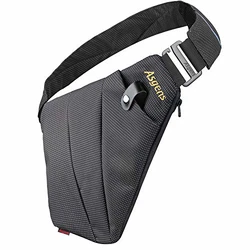 Asgens Mehrzweck Anti-Diebstahl Versteckte Sicherheitstasche Unterarm Schulter Achselhöhle Kuriertasche Sport Freizeit Brust Tasche Tragbarer Rucksack Schwarz