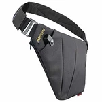 Asgens Mehrzweck Anti-Diebstahl Versteckte Sicherheitstasche Unterarm Schulter Achselhöhle Kuriertasche Sport Freizeit Brust Tasche Tragbarer Rucksack Schwarz
