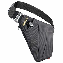 Asgens Mehrzweck Anti-Diebstahl Versteckte Sicherheitstasche Unterarm Schulter Achselhöhle Kuriertasche Sport Freizeit Brust Tasche Tragbarer Rucksack Schwarz