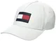 Tommy Hilfiger Herren TH Flag Baseball Cap, Weiß (Bright White 104), One Size (Herstellergröße: OS)