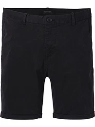 Herren Classic Chino Stretch Cotton Twill Quality Shorts, Schwarz (Black 0008), W32
