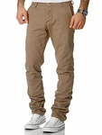 Amaci&Sons Herren Regular Slim Stretch Chino Hose Fit 7009-10 Beige