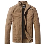 WenVen Herren Outdoor Jacke Kahki
