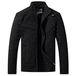 WenVen Herren Outdoor Jacke Schwarz