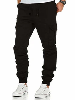 Amaci&Sons Herren Stretch Jogger Cargo Chino Jeans Hose 7006 SAN ANTONIO Schwarz Amaci&Sons Herren Stretch Jogger Cargo Chino Jeans Hose 7006 SAN ANTONIO Schwarz