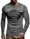 Leif Nelson Herren Pullover Strickpullover Hoodie Sweatshirt Longsleeve Kapuzenpullover Langarm Sweater Rundhals Crew Neck Feinstrick; Größe M, Ecru-Schwarz
