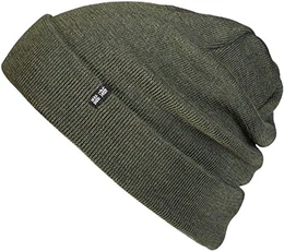 Winter Mütze, Warme Woll-Beanie, 100% Merino, Damen und Herren, Olive