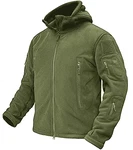 KEFITEVD Fleecejacke Herren Military Jacke  Dunkeloliv