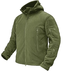 KEFITEVD Fleecejacke Herren Military Jacke  Dunkeloliv