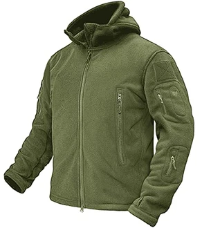 KEFITEVD Fleecejacke Herren Military Jacke 