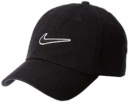 Unisex Heritage 86 Essential Swoosh Cap, Schwarz, S-L EU