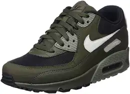 Herren Air Max 90 Essential Laufschuhe, Mehrfarbig (Cargo Khaki/Light Bone/Dark Stucco/schwarz), 43 EU