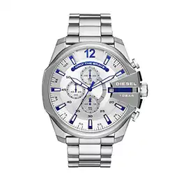 Herren Chronograph Quarz Uhr mit Edelstahl Armband DZ4477