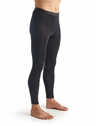 100% Merinowolle Herren Base Layer - Everyday Leggings - 175 Ultralight Fabric Merino Thermo Unterwäsche Männer Winter Thermounterwäsche Thermohose - Schwarz/Monsoon, L